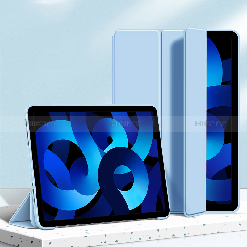 Funda de Cuero Cartera con Soporte Carcasa H04 para Apple iPad Air 5 10.9 (2022) Azul