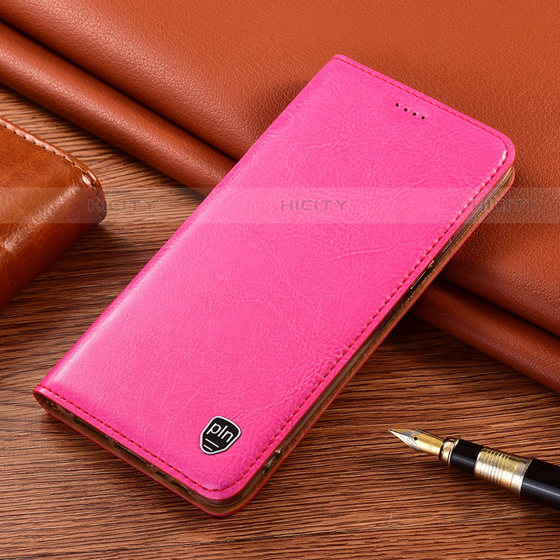 Funda de Cuero Cartera con Soporte Carcasa H04P para Motorola Moto Edge 20 Lite 5G Rosa Roja