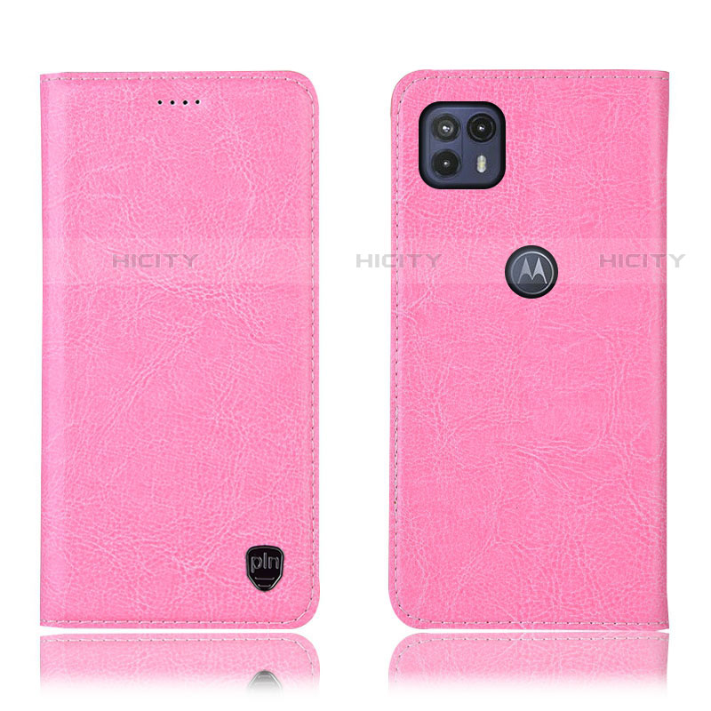 Funda de Cuero Cartera con Soporte Carcasa H04P para Motorola Moto G50 5G Rosa