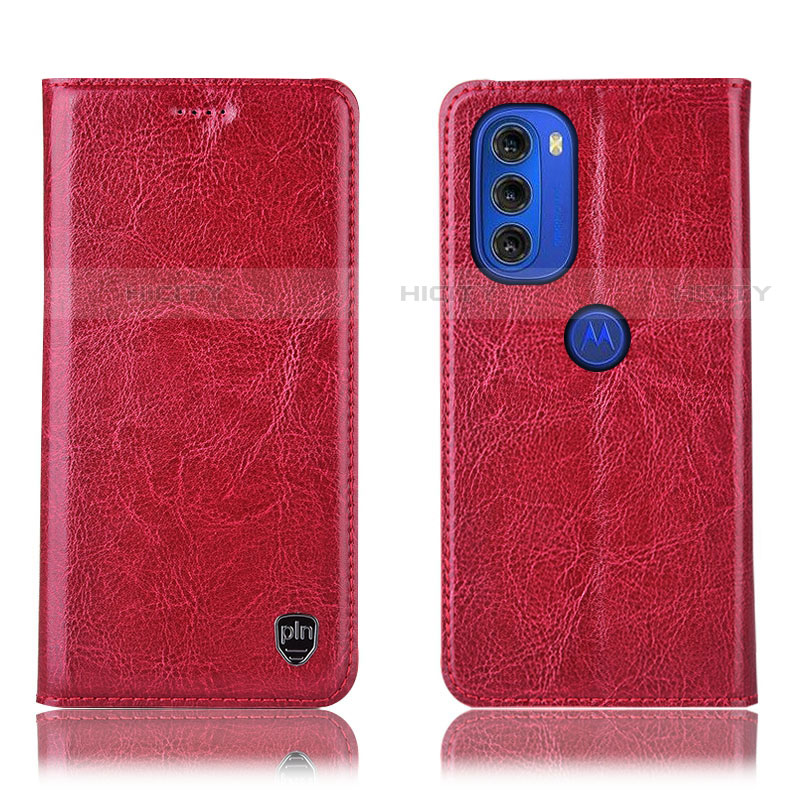 Funda de Cuero Cartera con Soporte Carcasa H04P para Motorola Moto G51 5G