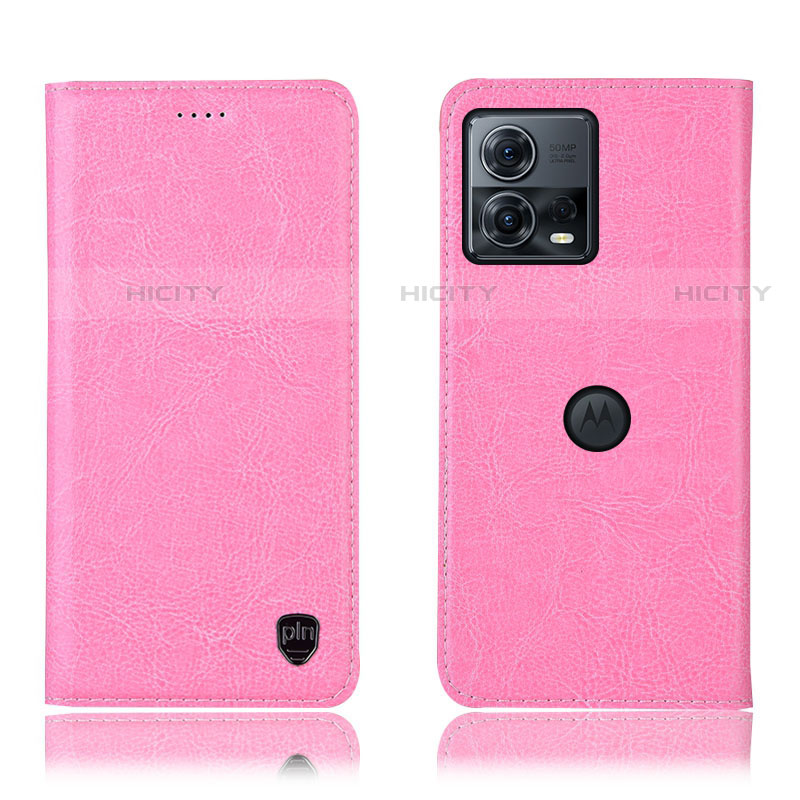 Funda de Cuero Cartera con Soporte Carcasa H04P para Motorola Moto S30 Pro 5G Rosa