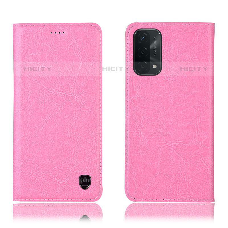 Funda de Cuero Cartera con Soporte Carcasa H04P para OnePlus Nord N200 5G Rosa