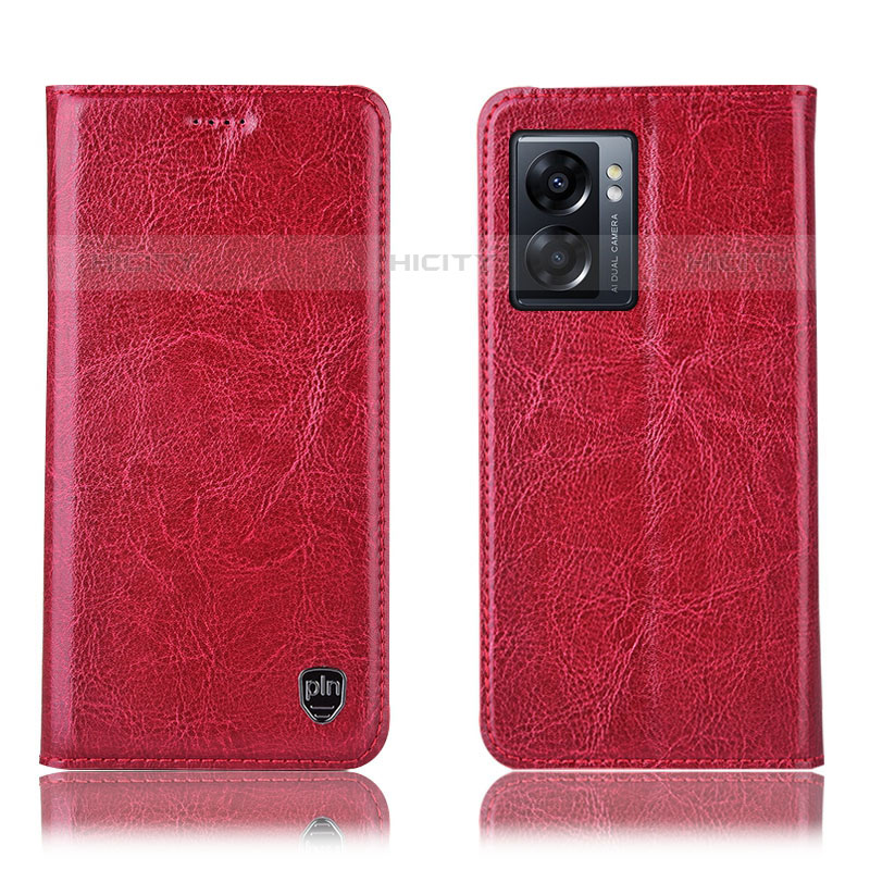 Funda de Cuero Cartera con Soporte Carcasa H04P para OnePlus Nord N300 5G Rojo