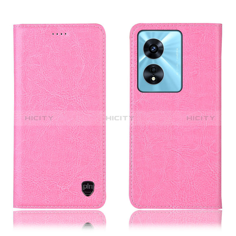 Funda de Cuero Cartera con Soporte Carcasa H04P para Oppo A1 Pro 5G Rosa