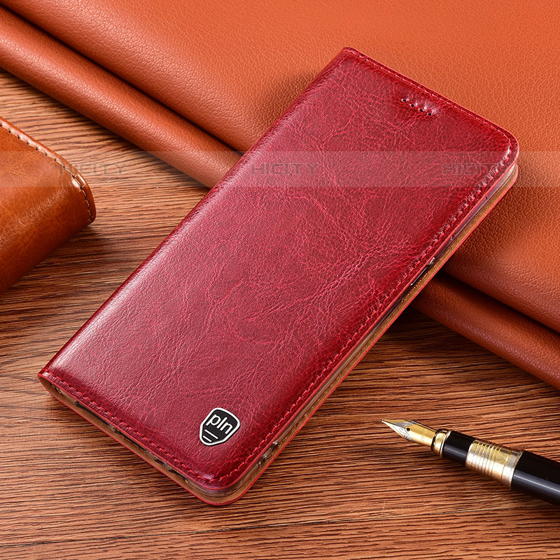 Funda de Cuero Cartera con Soporte Carcasa H04P para Oppo A33 Rojo