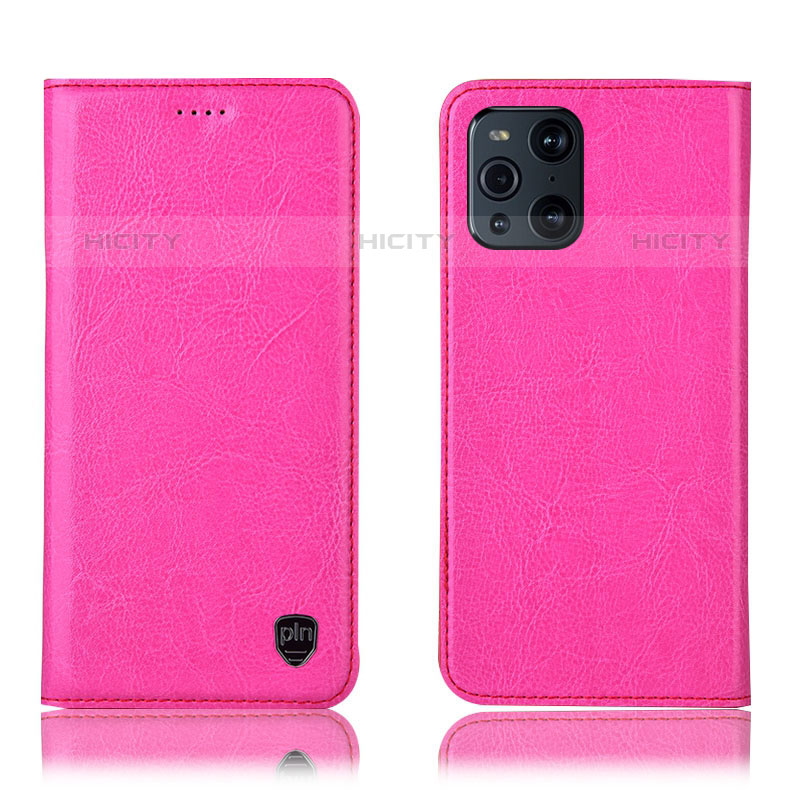 Funda de Cuero Cartera con Soporte Carcasa H04P para Oppo Find X3 Pro 5G