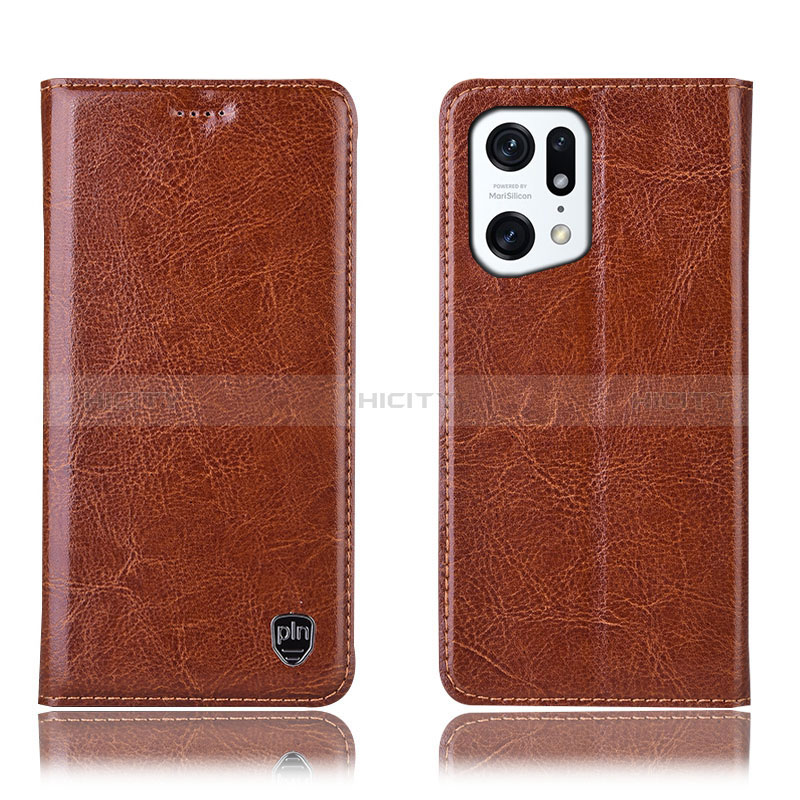 Funda de Cuero Cartera con Soporte Carcasa H04P para Oppo Find X5 5G