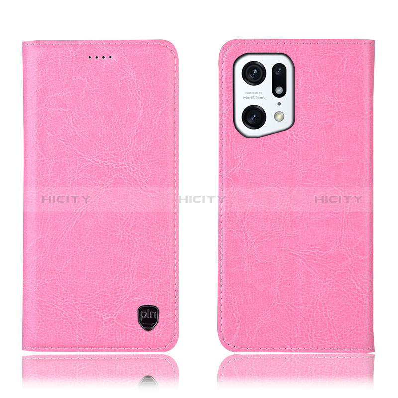 Funda de Cuero Cartera con Soporte Carcasa H04P para Oppo Find X5 5G