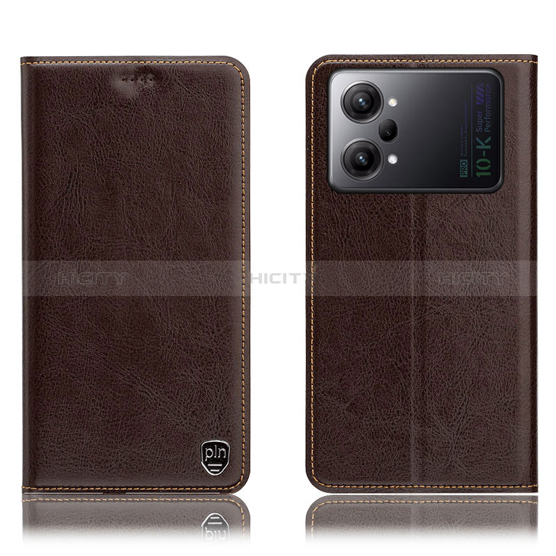 Funda de Cuero Cartera con Soporte Carcasa H04P para Oppo K10 Pro 5G Marron