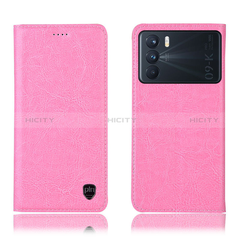 Funda de Cuero Cartera con Soporte Carcasa H04P para Oppo K9 Pro 5G Rosa