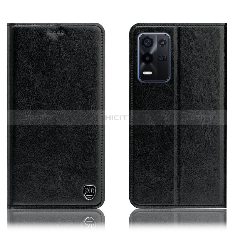 Funda de Cuero Cartera con Soporte Carcasa H04P para Oppo K9X 5G Negro