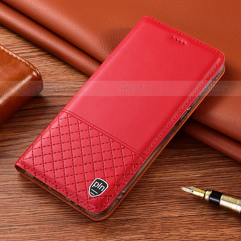 Funda de Cuero Cartera con Soporte Carcasa H04P para Samsung Galaxy S22 Plus 5G Rojo