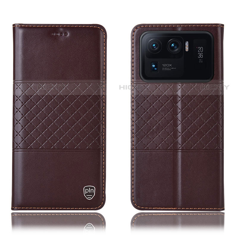 Funda de Cuero Cartera con Soporte Carcasa H04P para Xiaomi Mi 11 Ultra 5G Marron