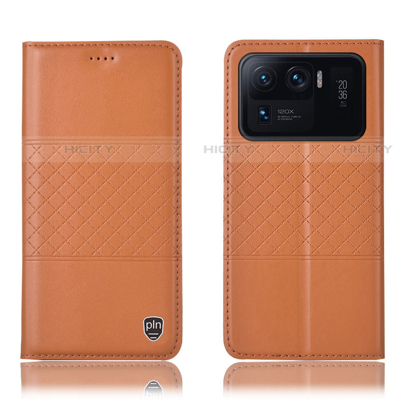 Funda de Cuero Cartera con Soporte Carcasa H04P para Xiaomi Mi 11 Ultra 5G Naranja