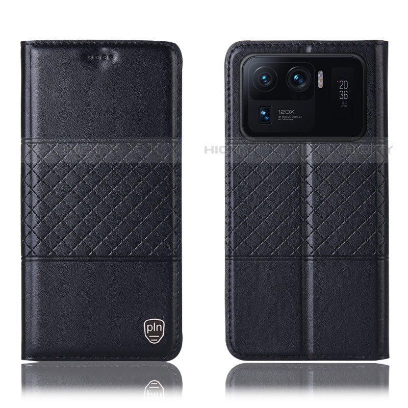 Funda de Cuero Cartera con Soporte Carcasa H04P para Xiaomi Mi 11 Ultra 5G Negro