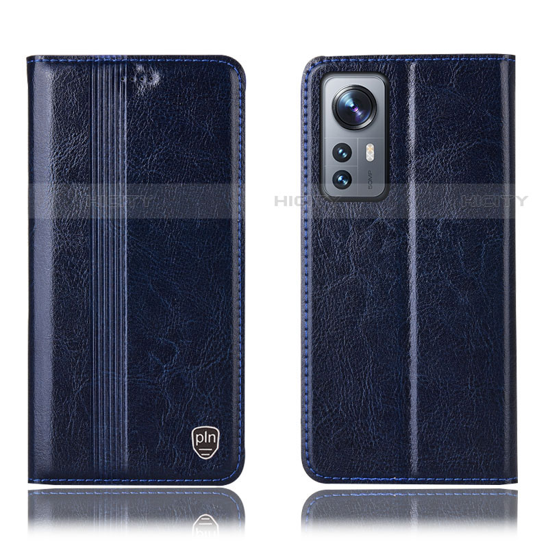 Funda de Cuero Cartera con Soporte Carcasa H04P para Xiaomi Mi 12S Pro 5G Azul