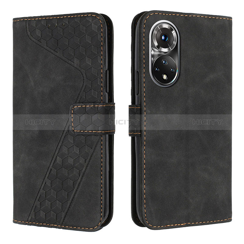 Funda de Cuero Cartera con Soporte Carcasa H04X para Huawei Honor 50 5G Negro