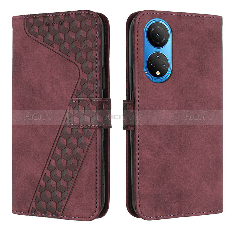 Funda de Cuero Cartera con Soporte Carcasa H04X para Huawei Honor X7