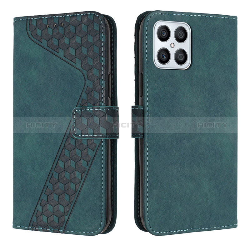 Funda de Cuero Cartera con Soporte Carcasa H04X para Huawei Honor X8 4G