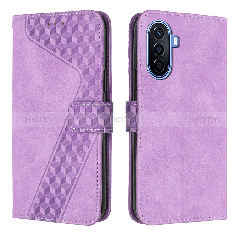 Funda de Cuero Cartera con Soporte Carcasa H04X para Huawei Nova Y70