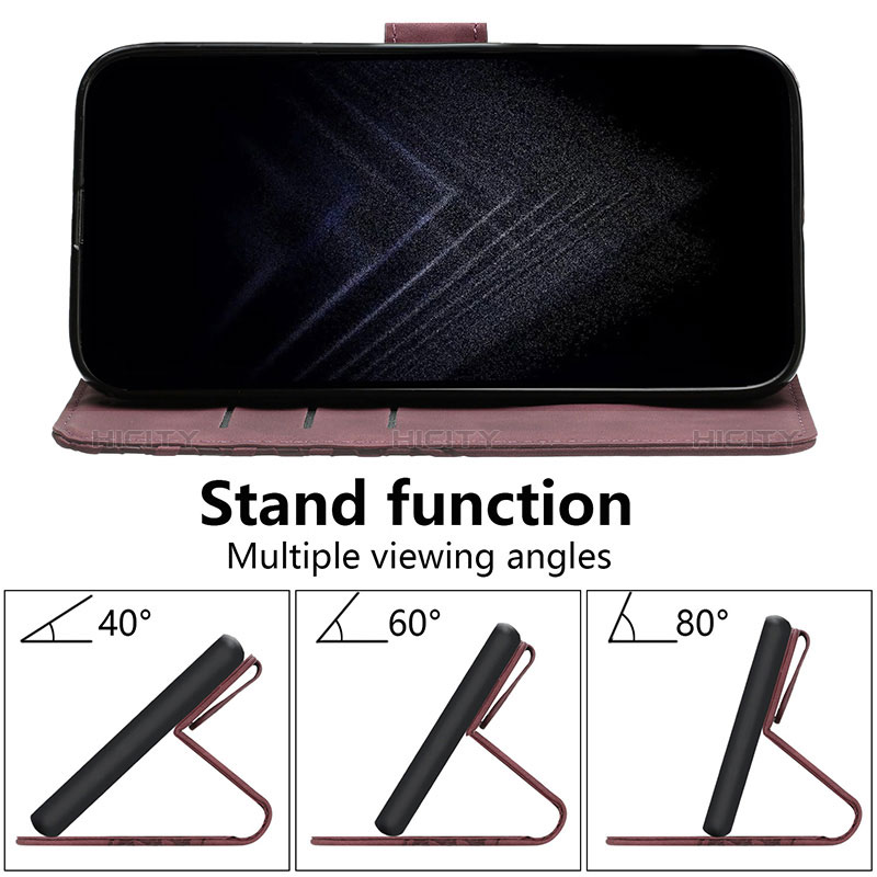 Funda de Cuero Cartera con Soporte Carcasa H04X para Motorola Moto E13