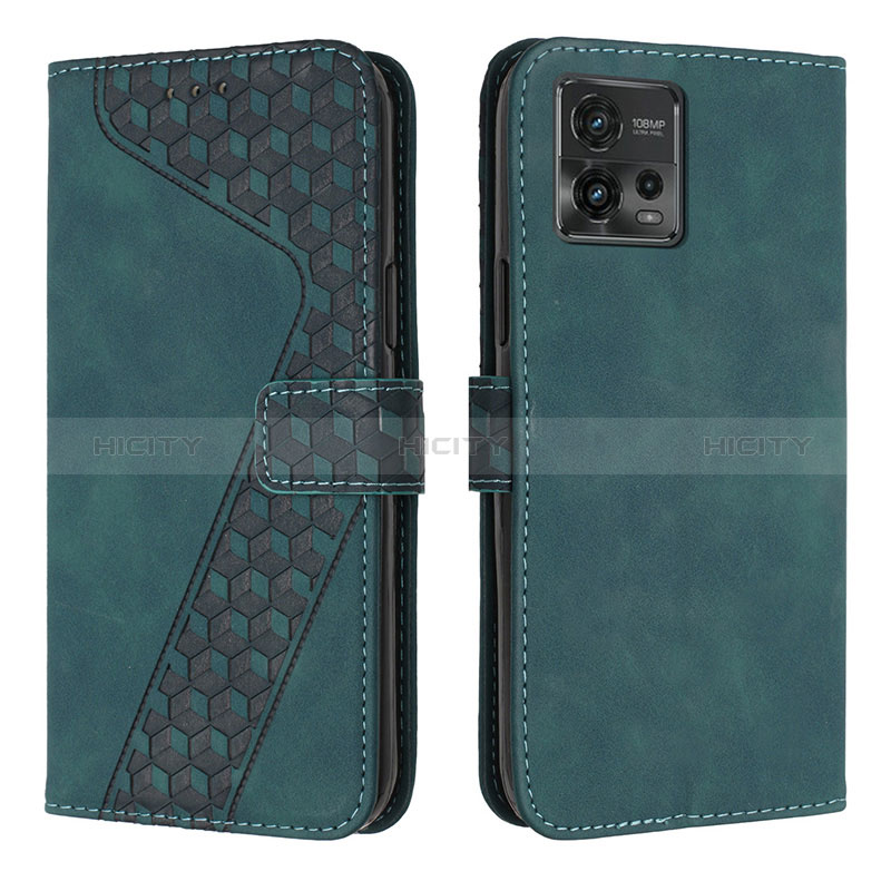 Funda de Cuero Cartera con Soporte Carcasa H04X para Motorola Moto G72