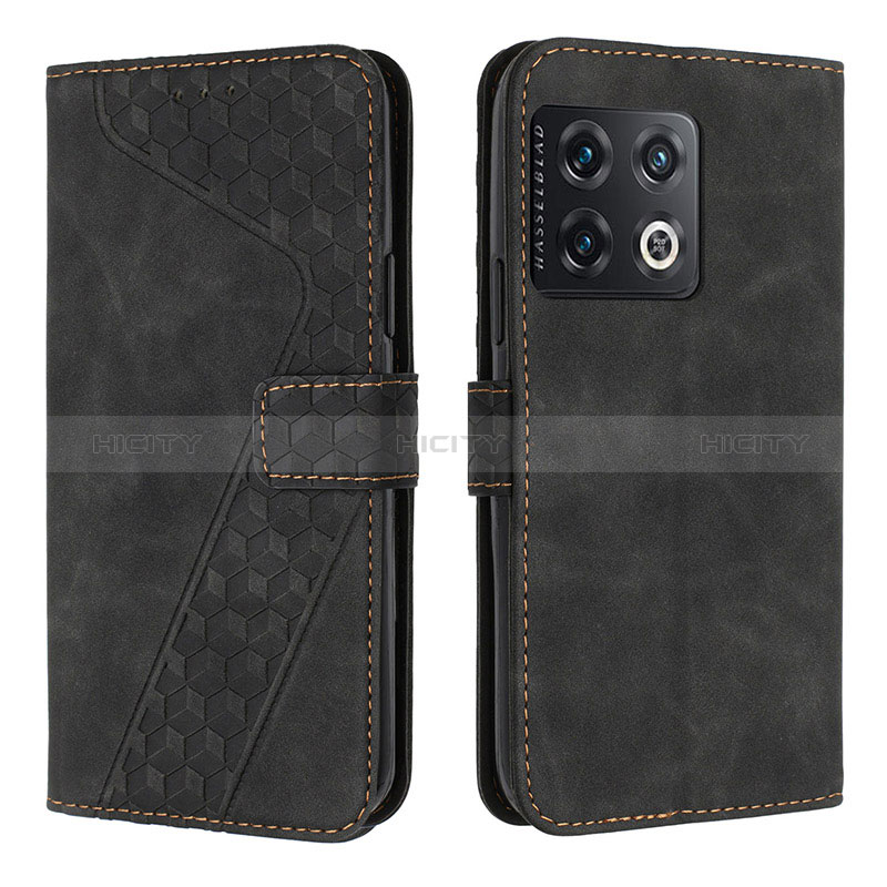 Funda de Cuero Cartera con Soporte Carcasa H04X para OnePlus 10 Pro 5G Negro