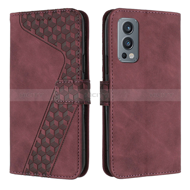 Funda de Cuero Cartera con Soporte Carcasa H04X para OnePlus Nord 2 5G