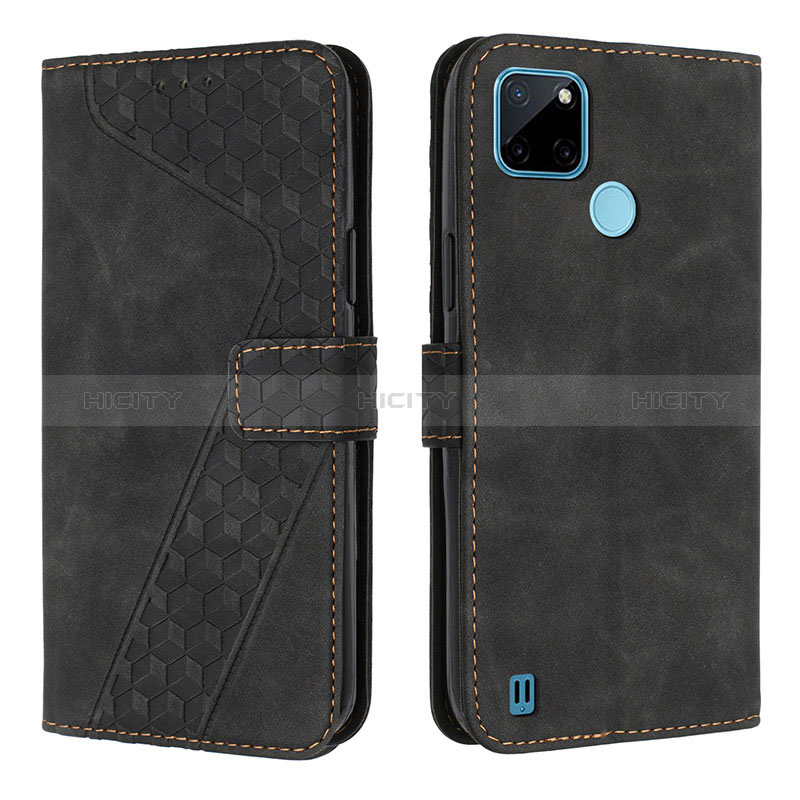 Funda de Cuero Cartera con Soporte Carcasa H04X para Realme C21Y