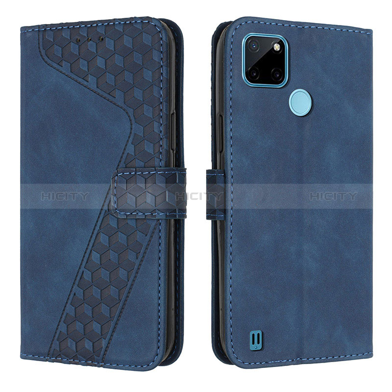 Funda de Cuero Cartera con Soporte Carcasa H04X para Realme C21Y