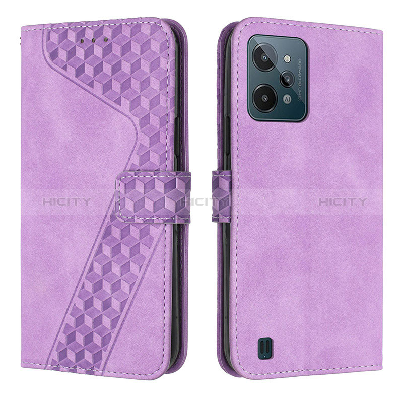 Funda de Cuero Cartera con Soporte Carcasa H04X para Realme C31