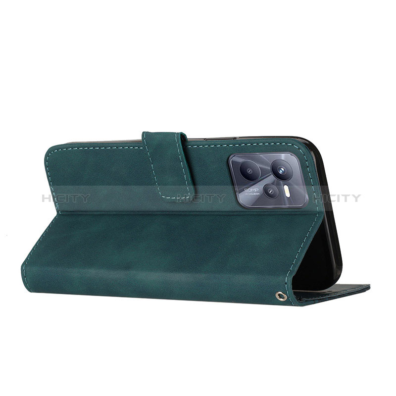 Funda de Cuero Cartera con Soporte Carcasa H04X para Realme C35