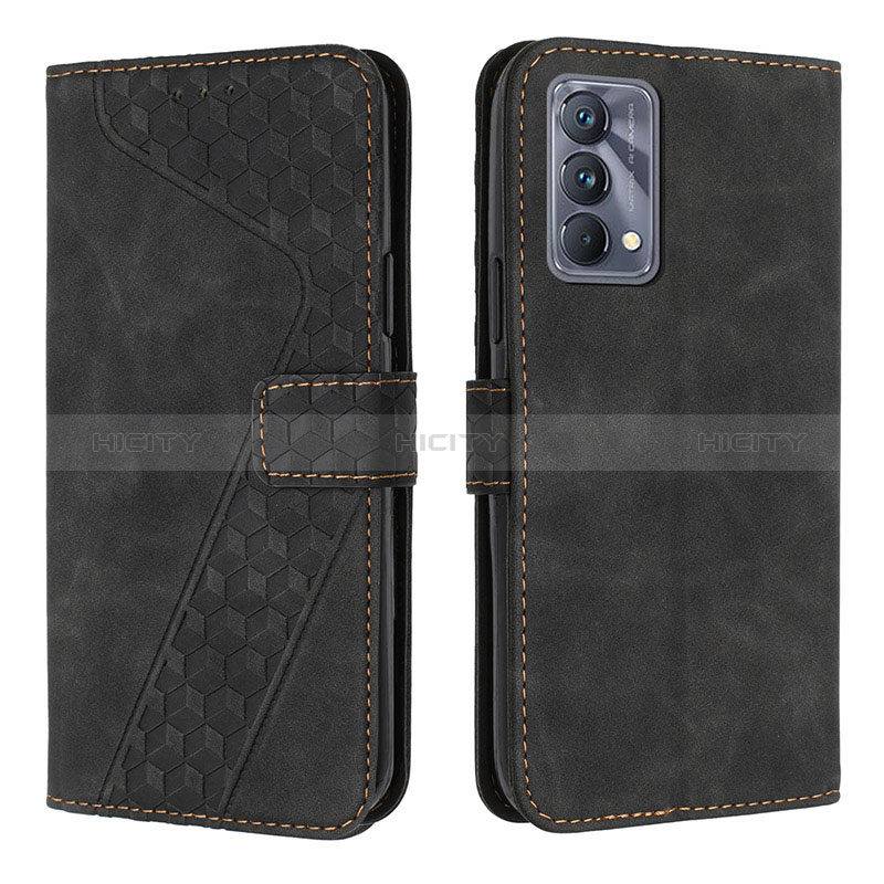 Funda de Cuero Cartera con Soporte Carcasa H04X para Realme GT Master 5G Negro