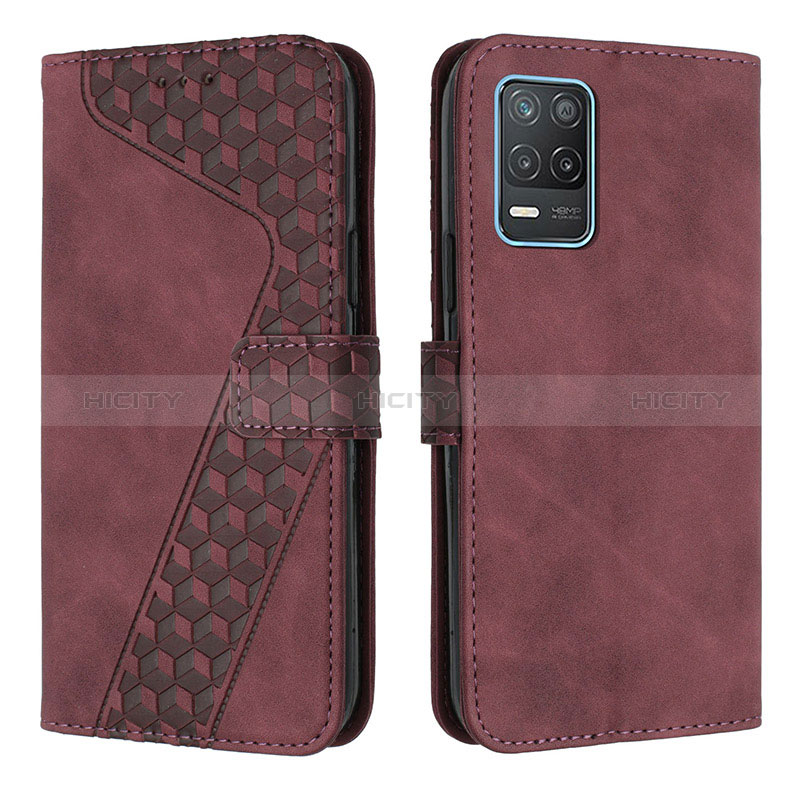 Funda de Cuero Cartera con Soporte Carcasa H04X para Realme V13 5G