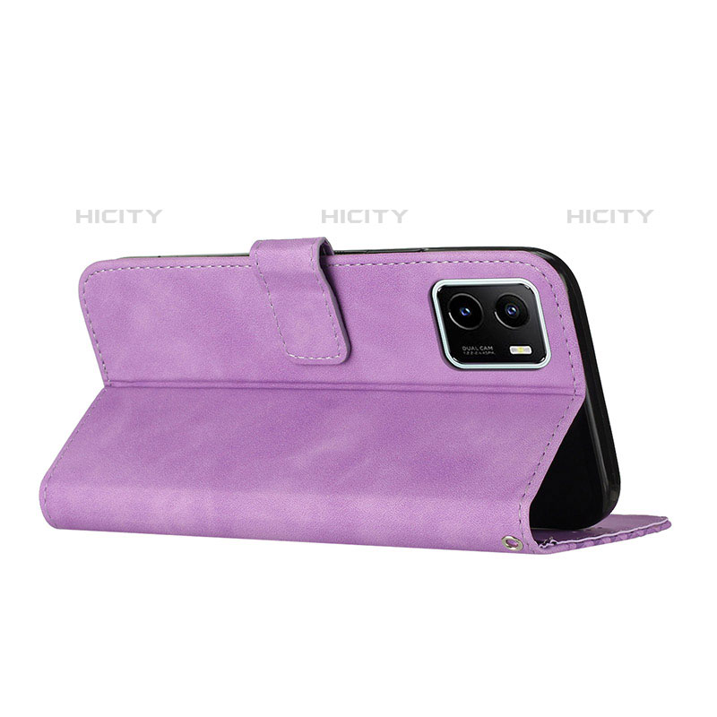 Funda de Cuero Cartera con Soporte Carcasa H04X para Vivo iQOO U5x