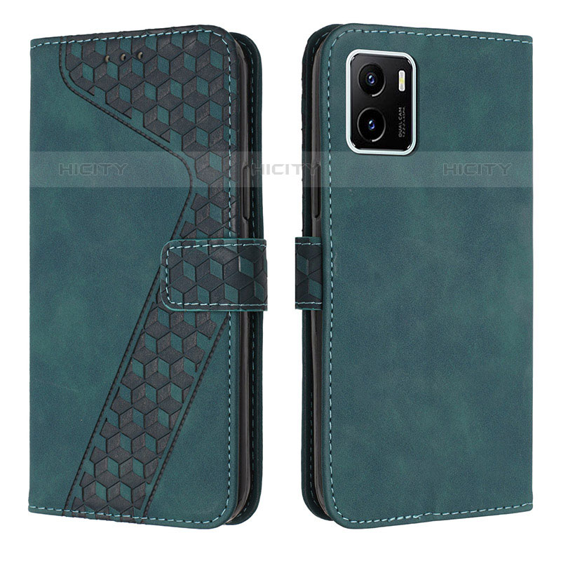 Funda de Cuero Cartera con Soporte Carcasa H04X para Vivo iQOO U5x Verde