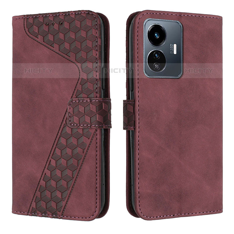 Funda de Cuero Cartera con Soporte Carcasa H04X para Vivo iQOO Z6 Lite 5G