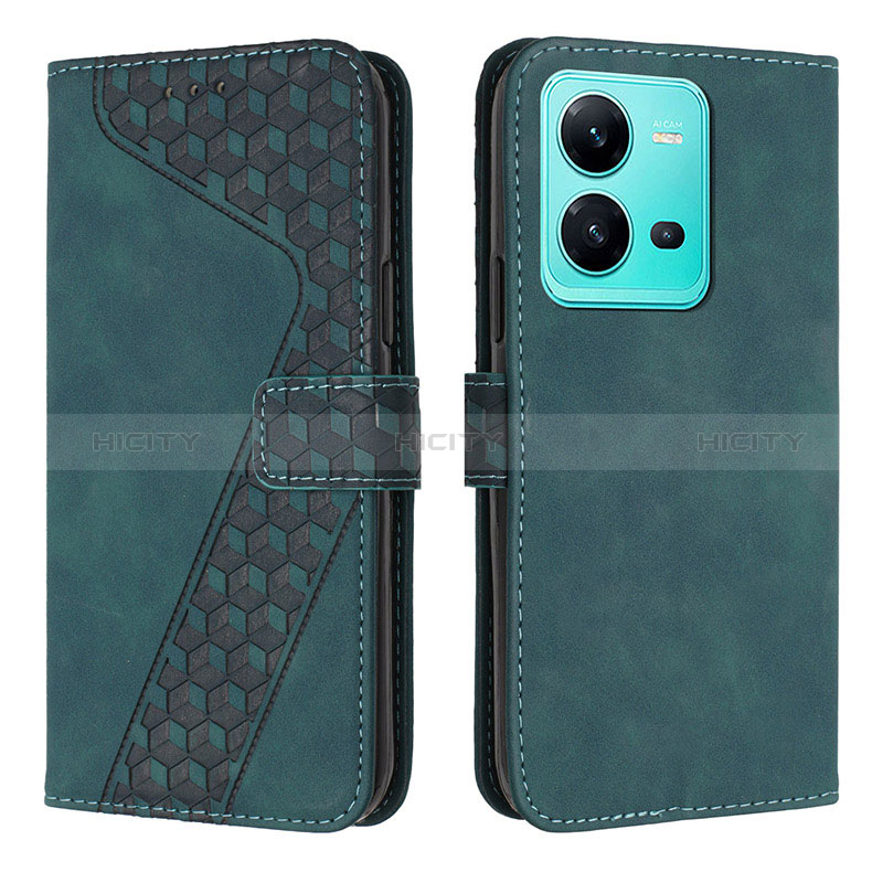 Funda de Cuero Cartera con Soporte Carcasa H04X para Vivo V25 5G