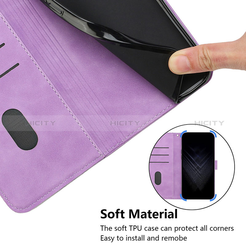 Funda de Cuero Cartera con Soporte Carcasa H04X para Vivo Y01A