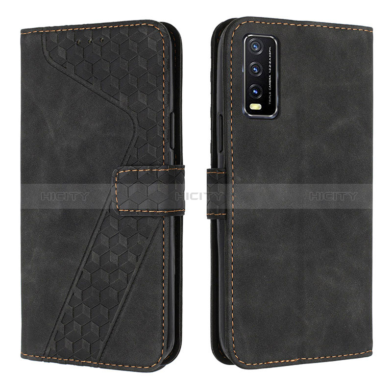 Funda de Cuero Cartera con Soporte Carcasa H04X para Vivo Y12G