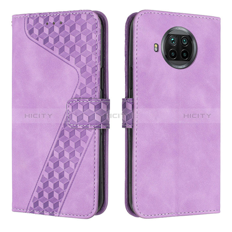 Funda de Cuero Cartera con Soporte Carcasa H04X para Xiaomi Mi 10i 5G Morado