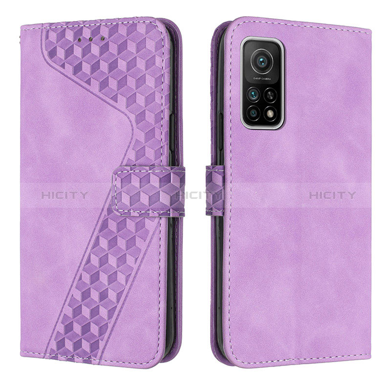 Funda de Cuero Cartera con Soporte Carcasa H04X para Xiaomi Mi 10T 5G Morado