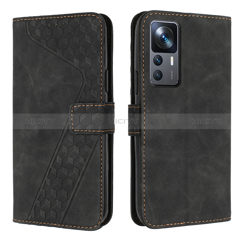 Funda de Cuero Cartera con Soporte Carcasa H04X para Xiaomi Mi 12T Pro 5G Negro