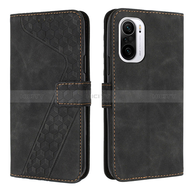 Funda de Cuero Cartera con Soporte Carcasa H04X para Xiaomi Redmi K40 5G Negro