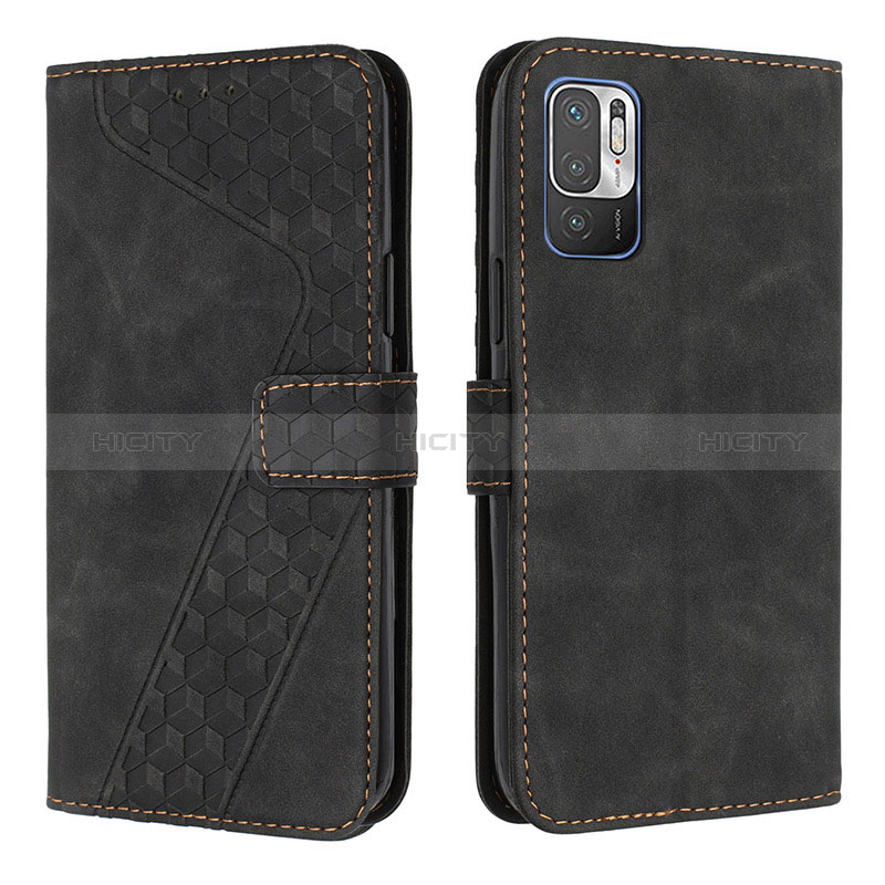 Funda de Cuero Cartera con Soporte Carcasa H04X para Xiaomi Redmi Note 10 5G Negro