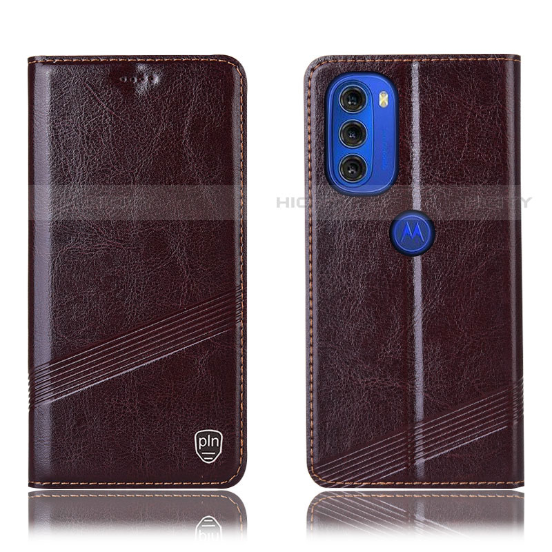 Funda de Cuero Cartera con Soporte Carcasa H05P para Motorola Moto G51 5G