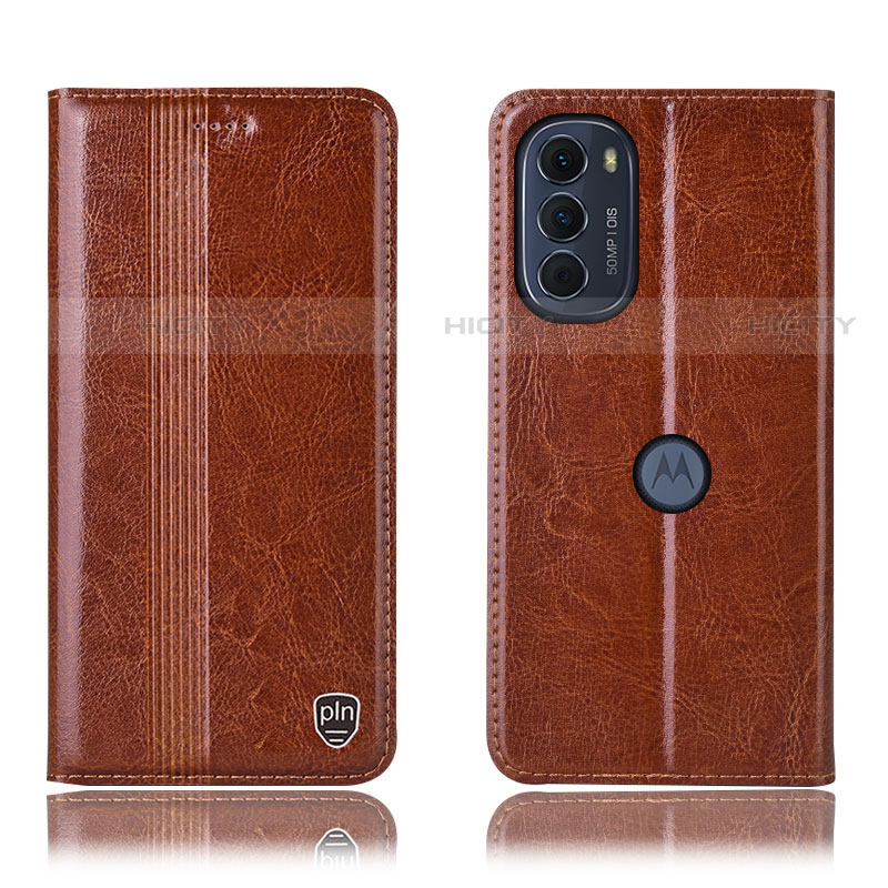 Funda de Cuero Cartera con Soporte Carcasa H05P para Motorola Moto G71s 5G