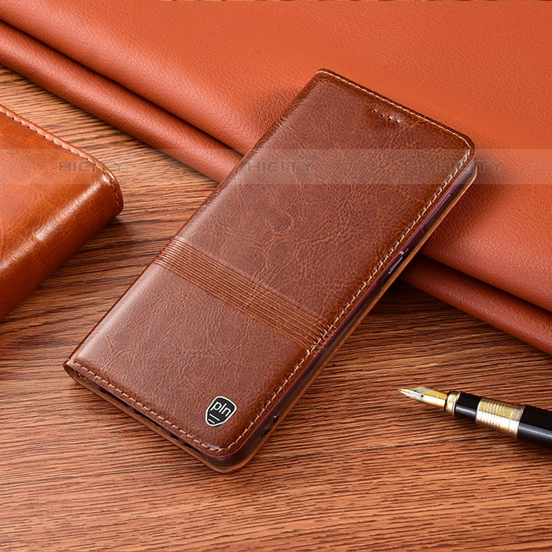 Funda de Cuero Cartera con Soporte Carcasa H05P para Oppo A16s Marron Claro