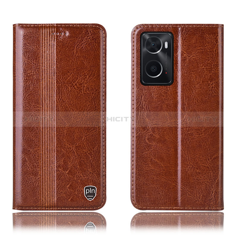 Funda de Cuero Cartera con Soporte Carcasa H05P para Oppo A36 Marron Claro