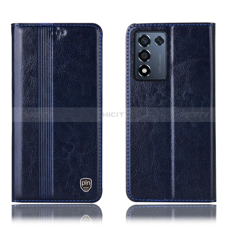 Funda de Cuero Cartera con Soporte Carcasa H05P para Oppo K9S 5G Azul